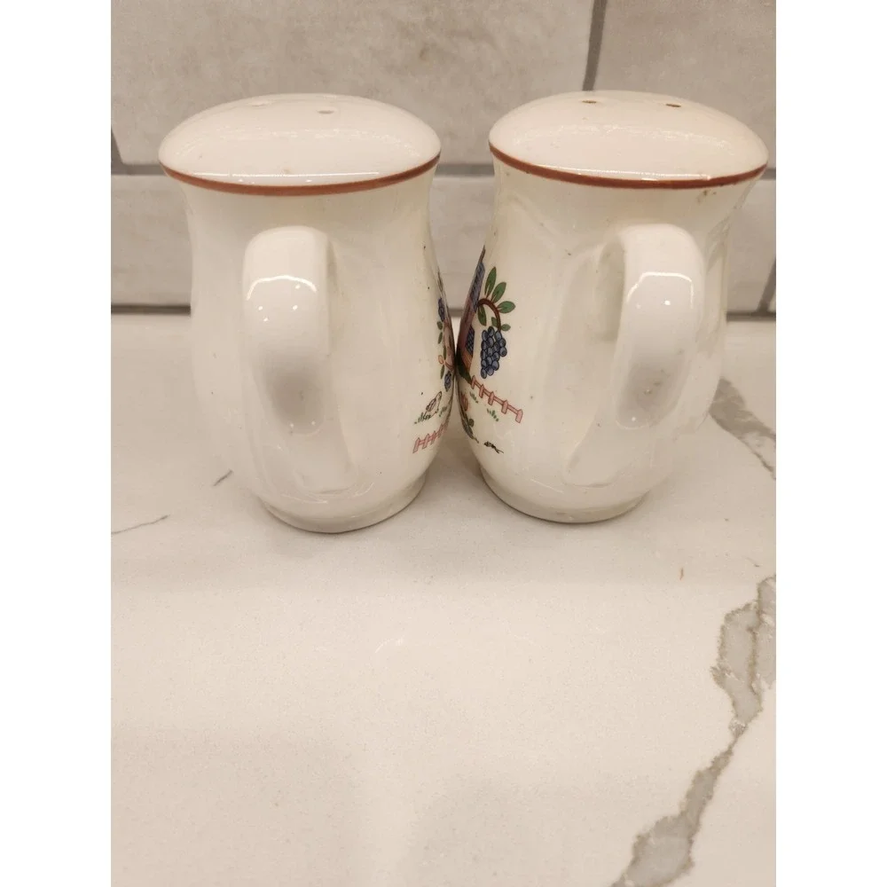 Vintage Ceramic Jamestown China Country Home Salt & Pepper Shaker Set Grannycore